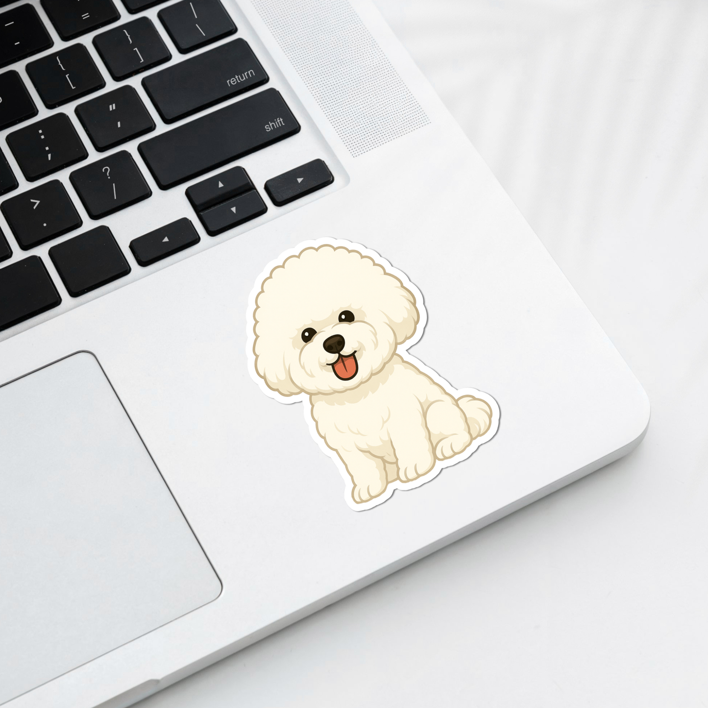 Custom Bichon Frise Dog Magnet - Long Haired White | Personalized with Pet Name