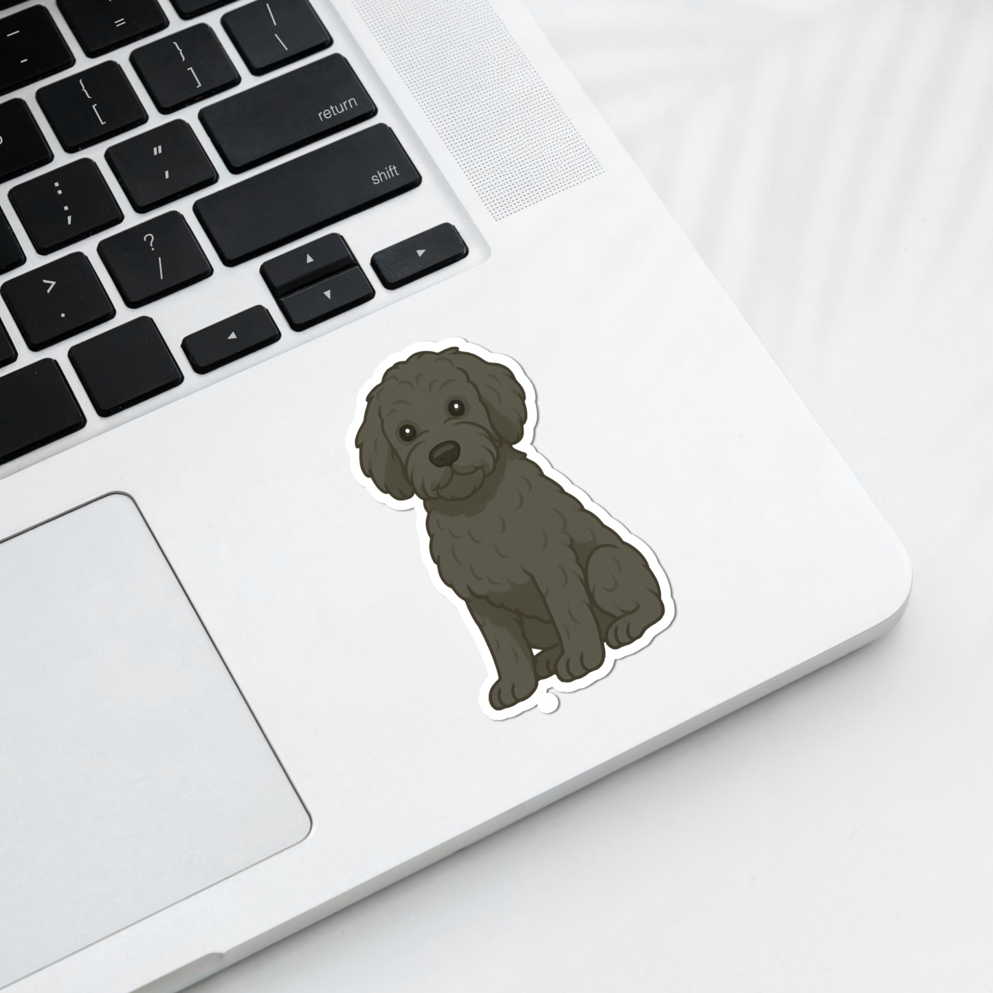 Aimant personnalisé Goldendoodle - Noir | Personnalisable avec le nom de l'animal