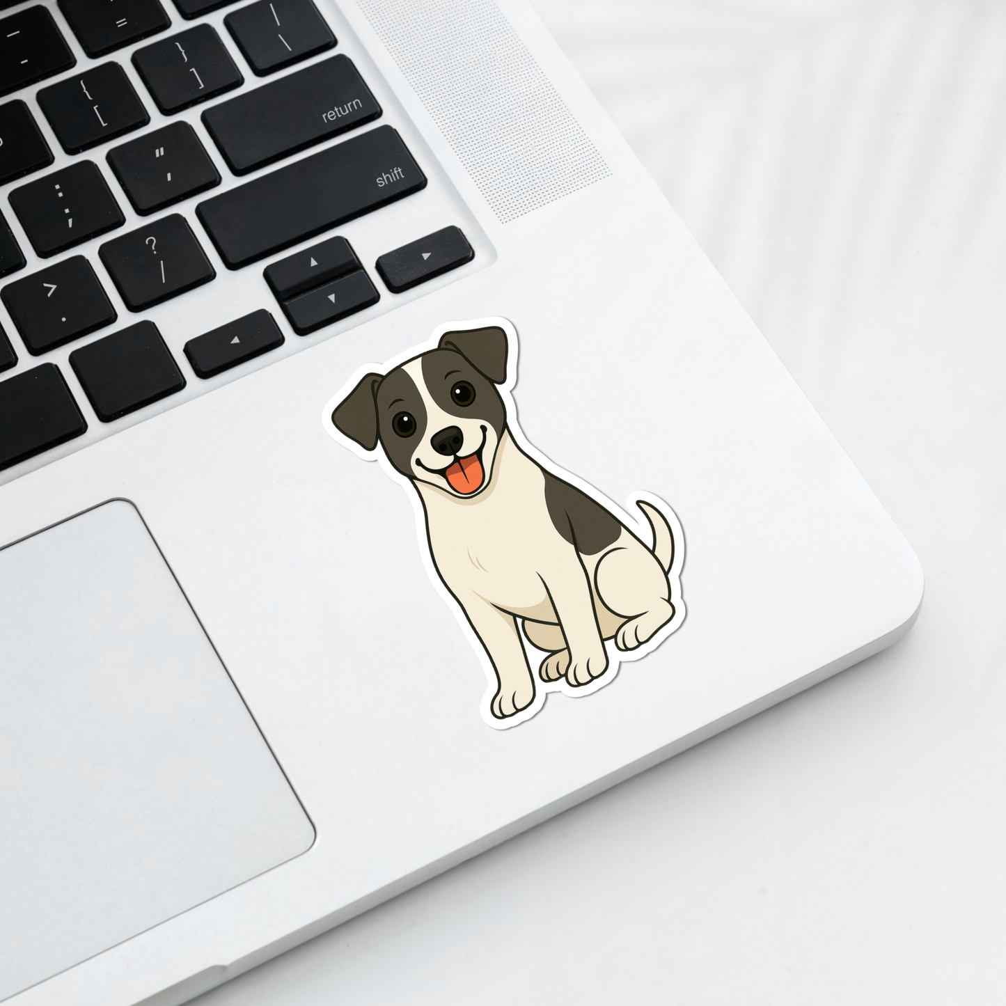 Aimant personnalisé pour chien Jack Russell Terrier – Blanc et noir | Personnalisable avec le nom de l'animal