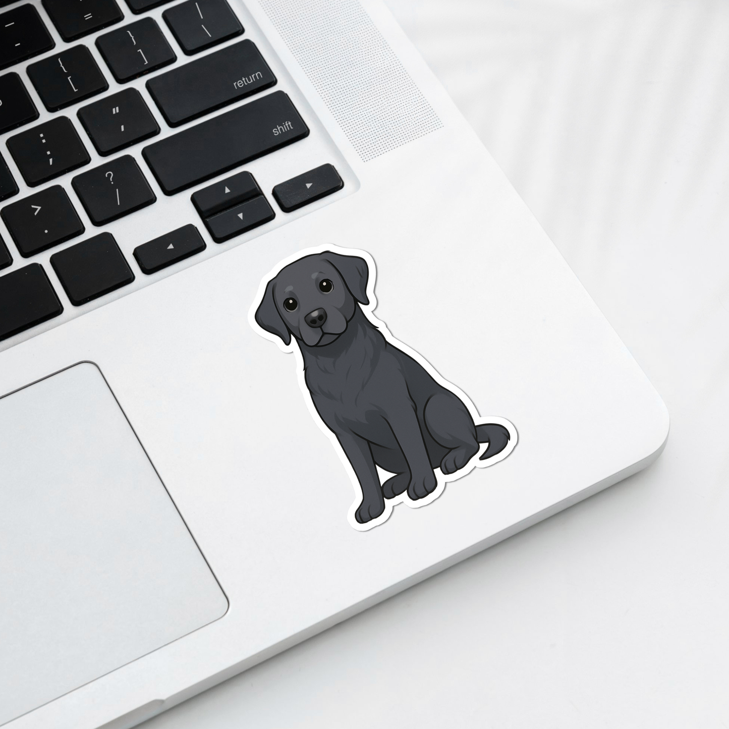 Aimant personnalisé pour chien Labrador Retriever - Noir | Personnalisable avec le nom de l'animal