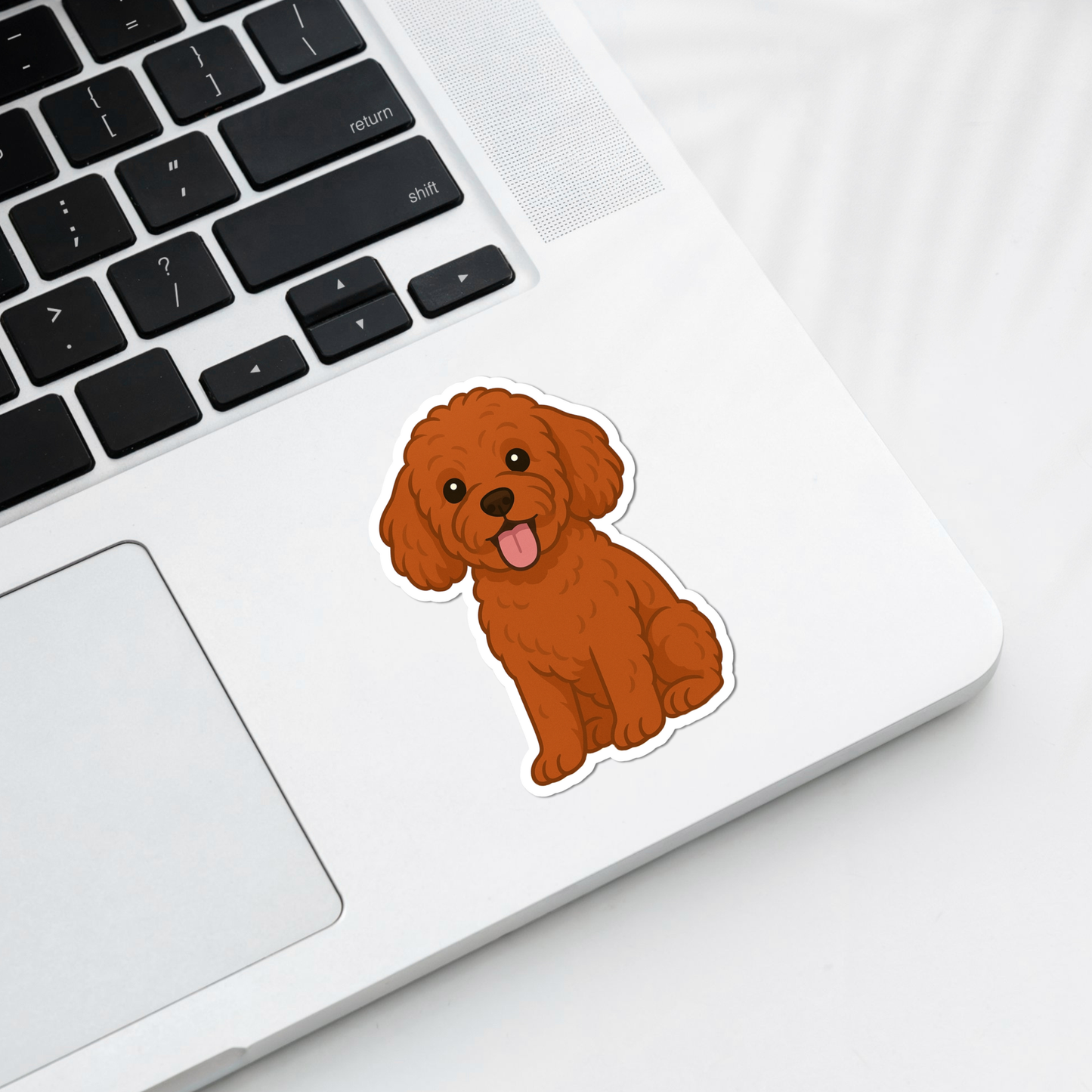 Aimant personnalisé pour chien Maltipoo - Rouge | Personnalisable avec le nom de l'animal