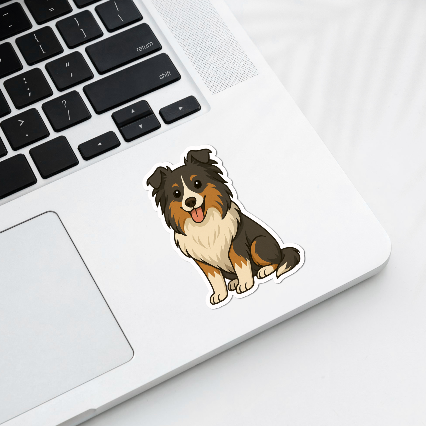 Aimant personnalisé pour chien Shelties - Tricolore | Personnalisé avec le nom de l'animal