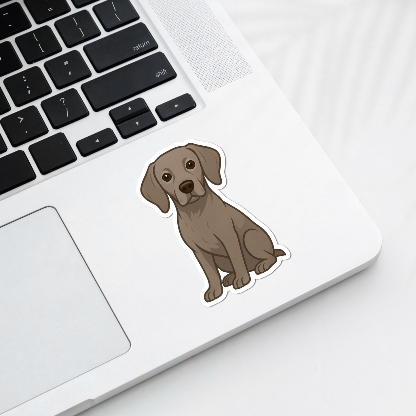 Aimant personnalisé pour chien Weimaraner – Gris souris | Personnalisable avec le nom de l'animal