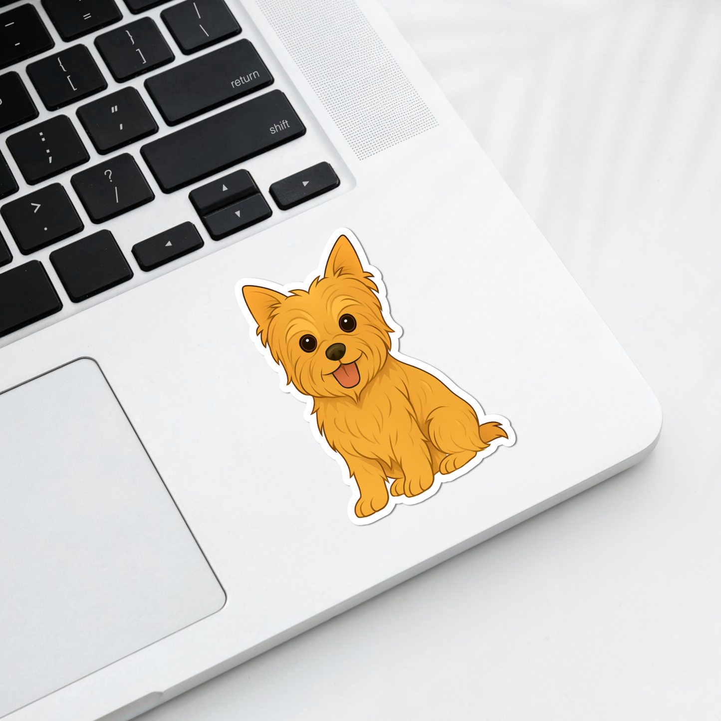 Custom Yorkshire Terrier Dog Magnet - Cropped Ears Golden | Personalized with Pet Name
