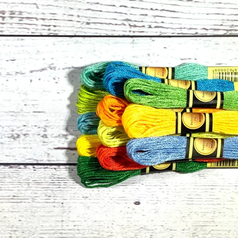 Island Breeze 12 pack Set: Tropical Embroidery Floss