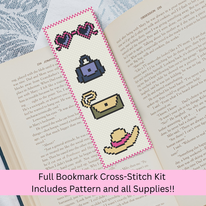 Glam Girl Bookmark Cross Stitch Pattern & Kit