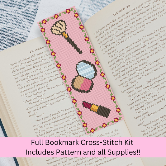Kit marque-page maquillage – Accessoires beauté DIY, cadeau au point de croix