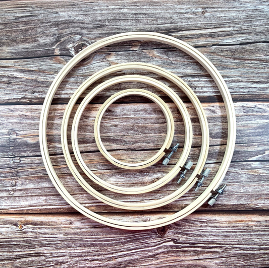 Bamboo Embroidery Hoops 3-10 inches | Hoops for Cross stitch, Punch Needle, Embroidery