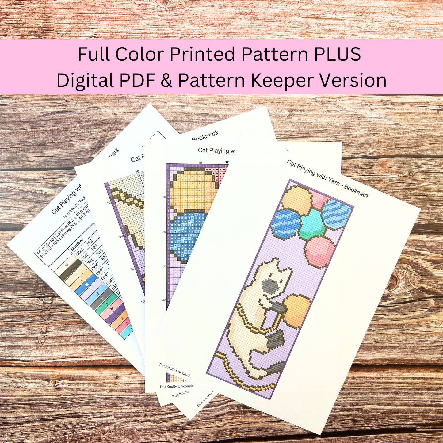 Cat Bookmark Kit – DIY Cross Stitch for Animal Lovers