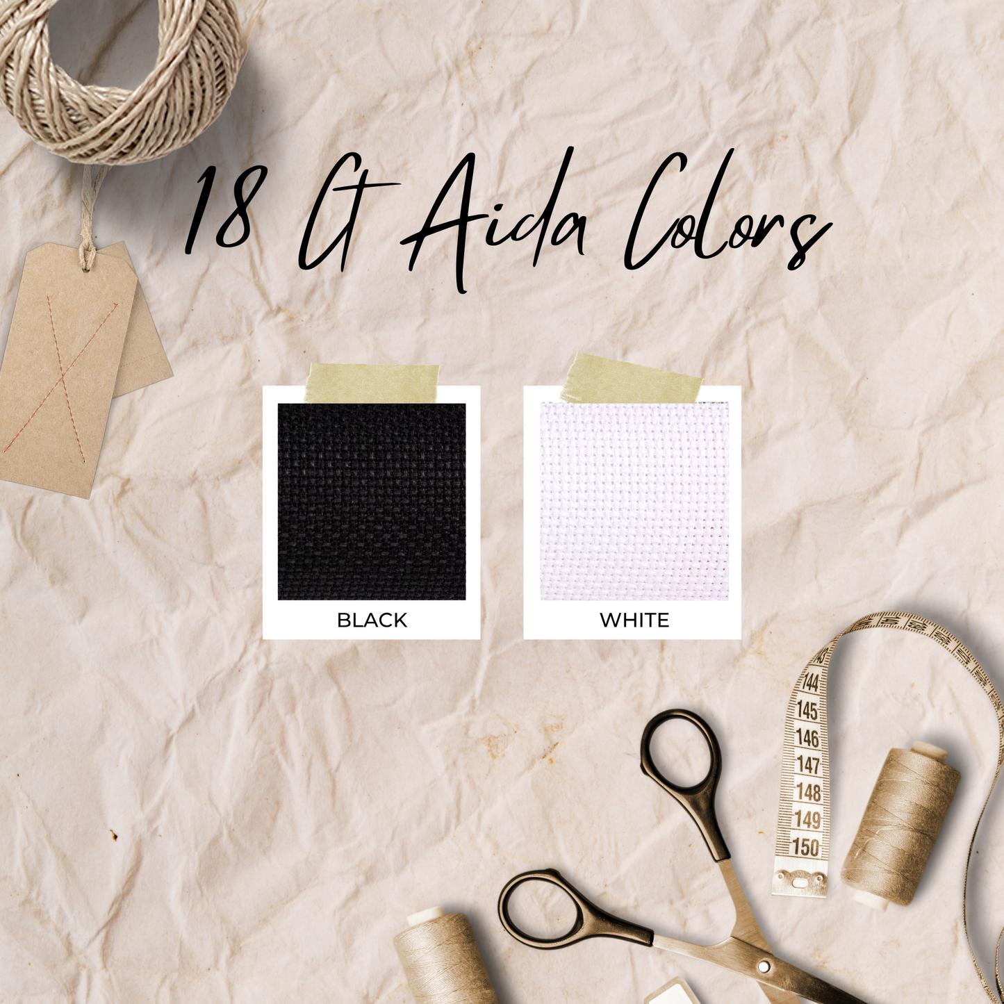 18 Count Aida for Cross Stitch - Multiple Sizes Available