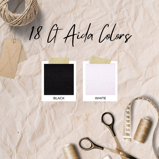 18 Count Aida for Cross Stitch - Multiple Sizes Available
