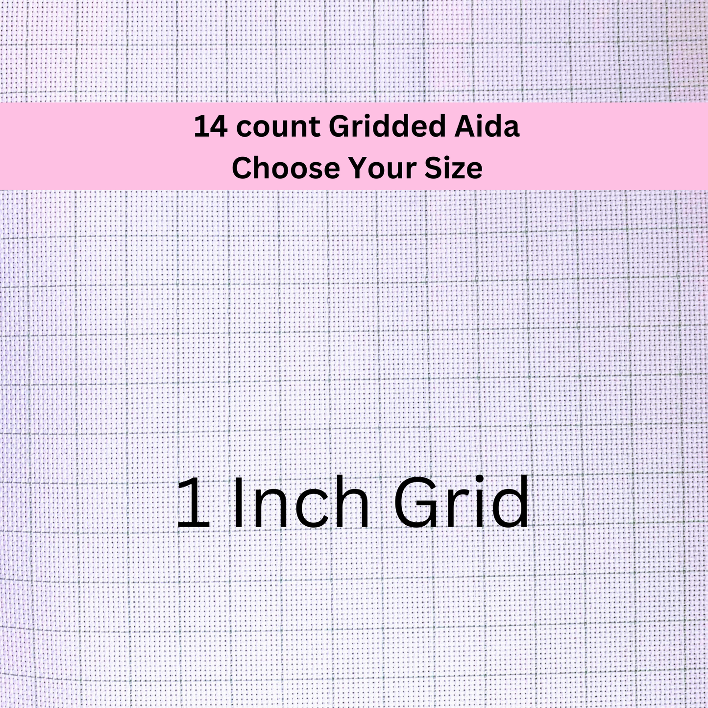 14 Count Gridded Aida Cloth with Removable Lines - Multiple Sizes Available