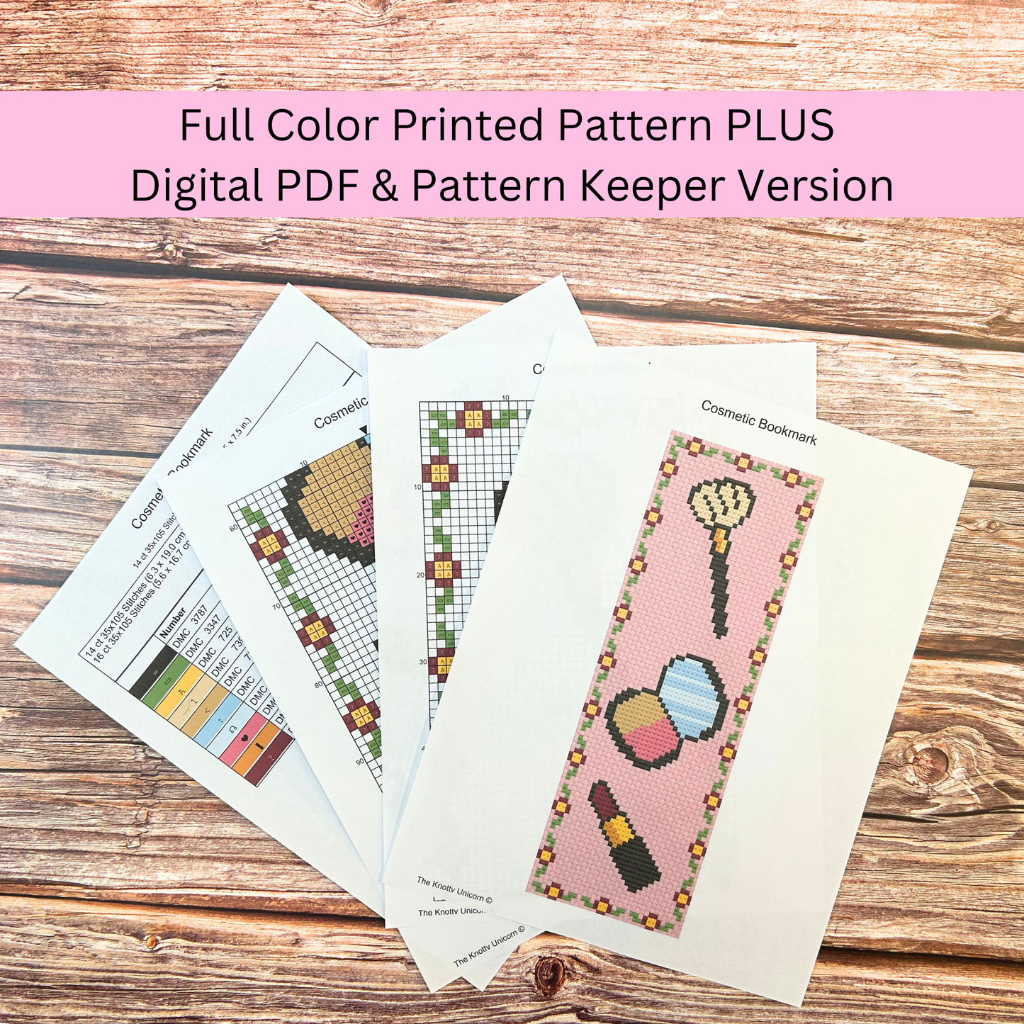 Kit marque-page maquillage – Accessoires beauté DIY, cadeau au point de croix