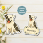 Aimant bouledogue américain personnalisé – Patchs blancs et noirs | Personnalisable avec le nom de l'animal