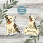 Custom American Bulldog Dog Sticker - White and Black Patches | Personalized with Name