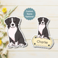 Custom Australian Shepherd Dog Magnet - Black and White | Personalized with Pet Name