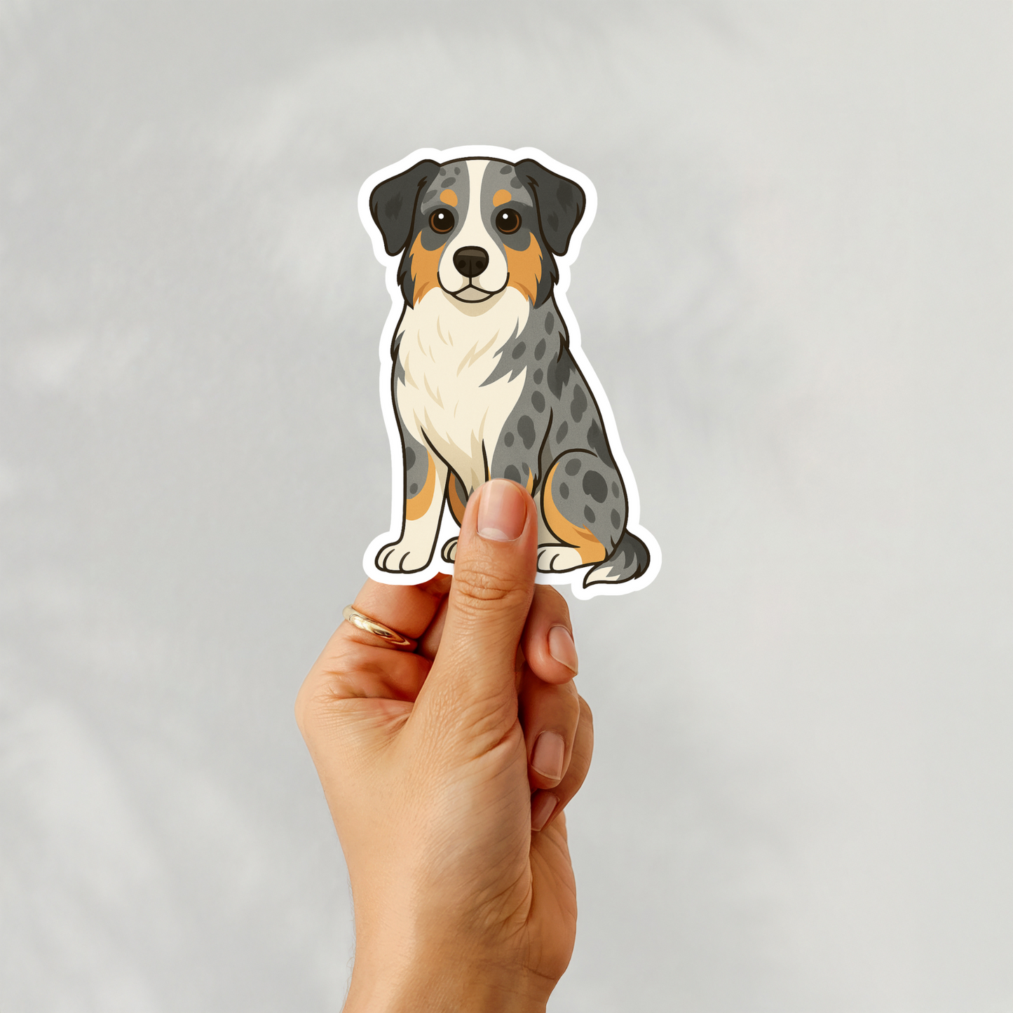 Custom Australian Shepherd Dog Magnet - Blue Merle | Personalized with Pet Name