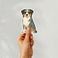 Custom Australian Shepherd Dog Magnet - Blue Merle | Personalized with Pet Name