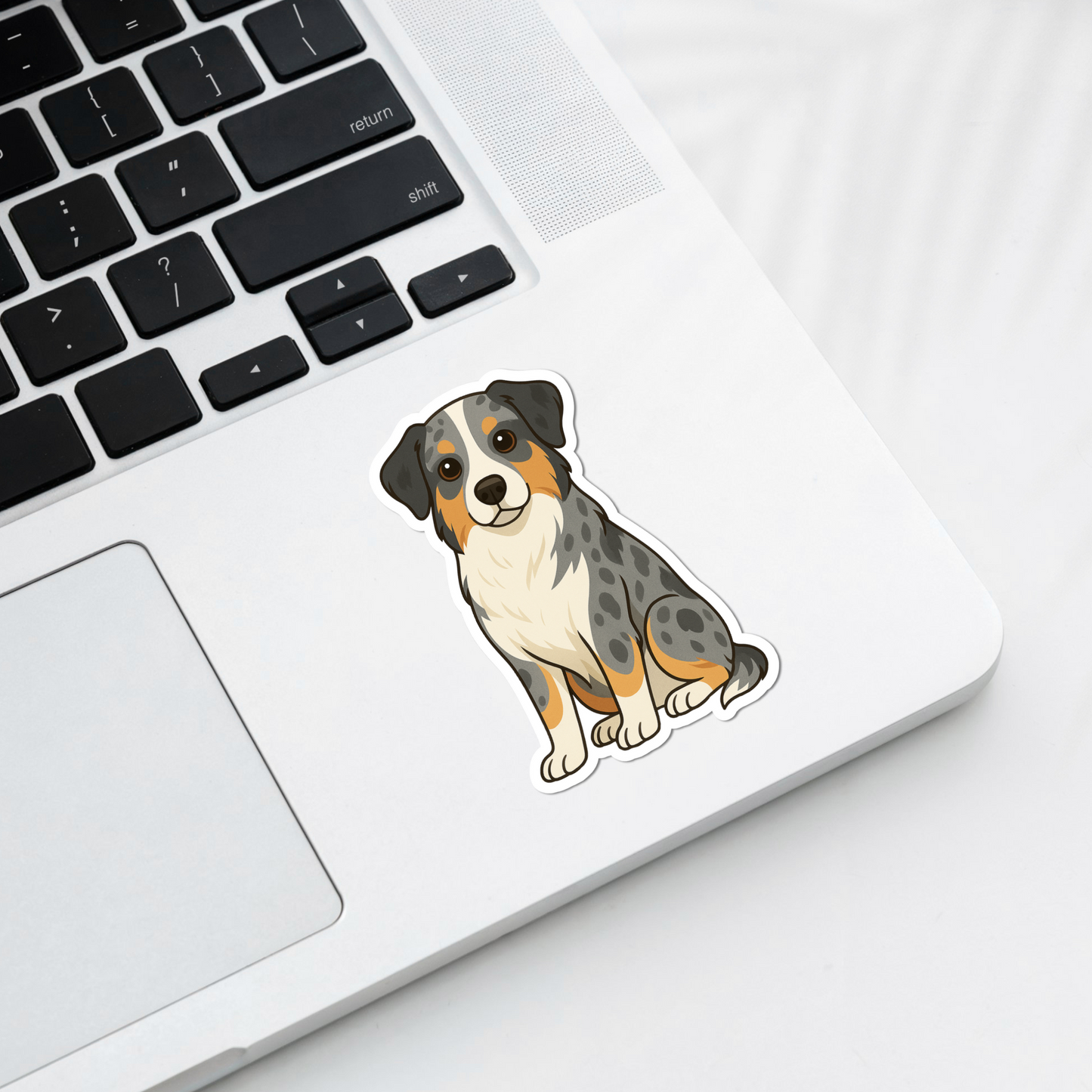 Custom Australian Shepherd Dog Sticker - Blue Merle | Personalized with Name