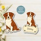 Custom Australian Shepherd Dog Magnet - Red and White | Personalized with Pet Name