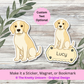 Personalized Beagle Dog Sticker - Lemon and White