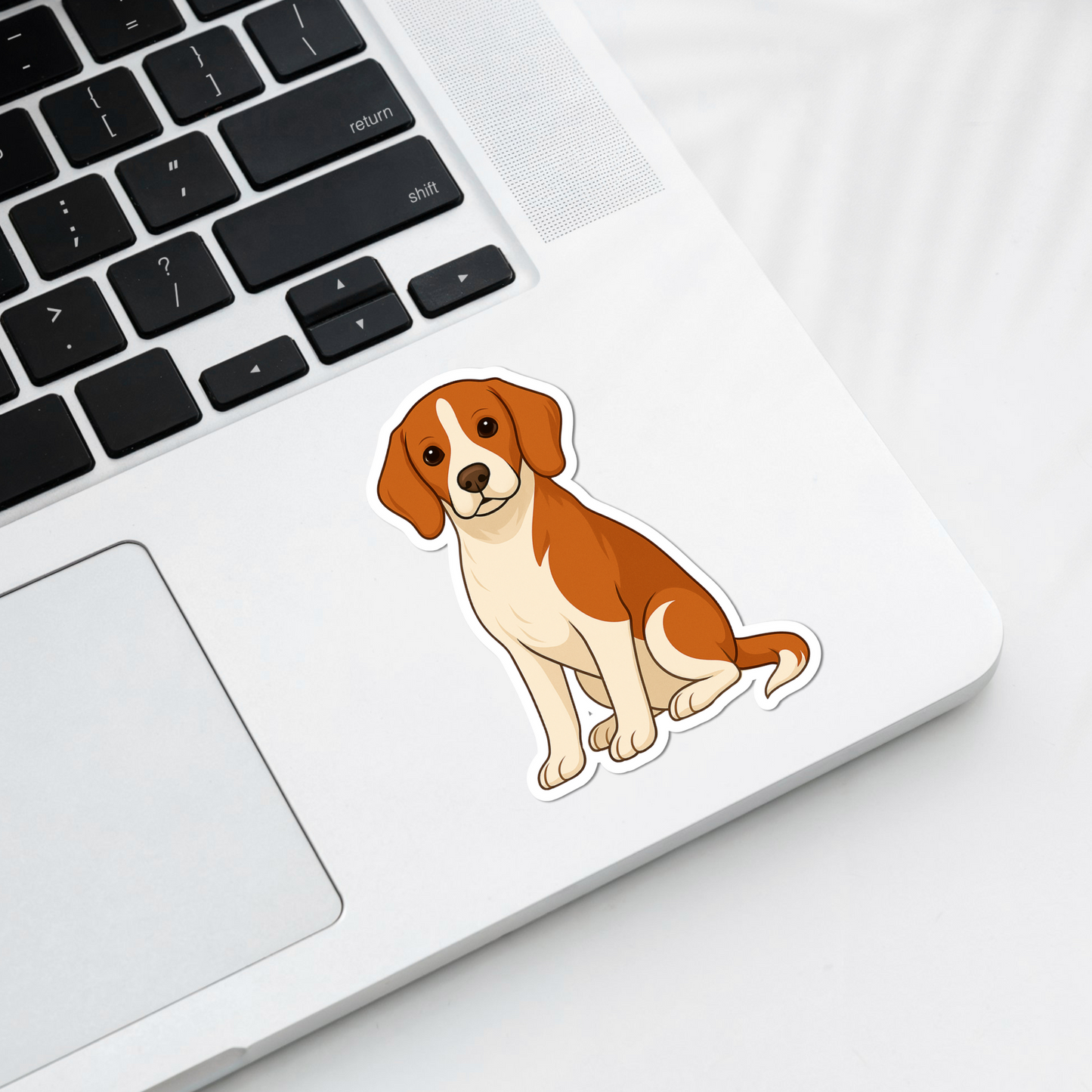 Custom Beagle Dog Magnet - Red and White | Personalized with Pet Name