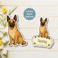 Custom Belgian Malinois Dog Magnet - Fawn and Black Mask | Personalized with Pet Name