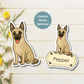 Custom Belgian Malinois Dog Magnet - Gray Fawn | Personalized with Pet Name