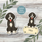 Custom Bernedoodle Dog Sticker - Black and White | Personalized with Name