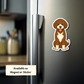 Custom Bernedoodle Dog Magnet - Brown and White | Personalized with Pet Name