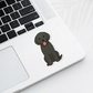Custom Bernedoodle Dog Sticker - Black | Personalized with Name