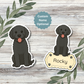 Custom Bernedoodle Dog Sticker - Black | Personalized with Name