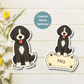 Custom Bernedoodle Dog Magnet - Black and White | Personalized with Pet Name