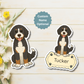 Custom Bernedoodle Dog Magnet - Tri-color | Personalized with Pet Name