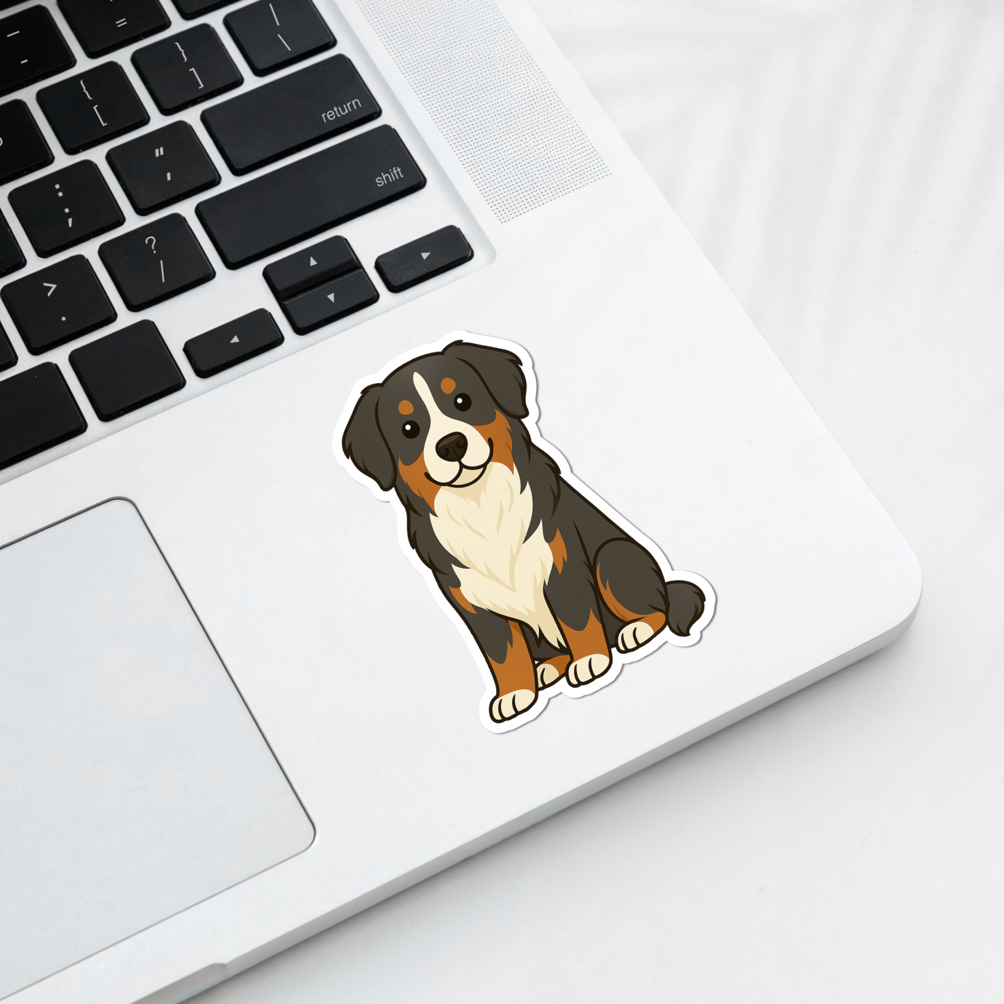 Custom Bernese Mountain Dog Sticker - Tri-colored  | Personalized with Name