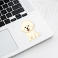 Custom Bichon Frise Dog Sticker - Long Haired White | Personalized with Name