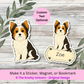 Personalized Biewer Terrier Dog Sticker - Tri-Color