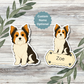 Custom Biewer Terrier Dog Sticker - Tri-Color | Personalized with Name