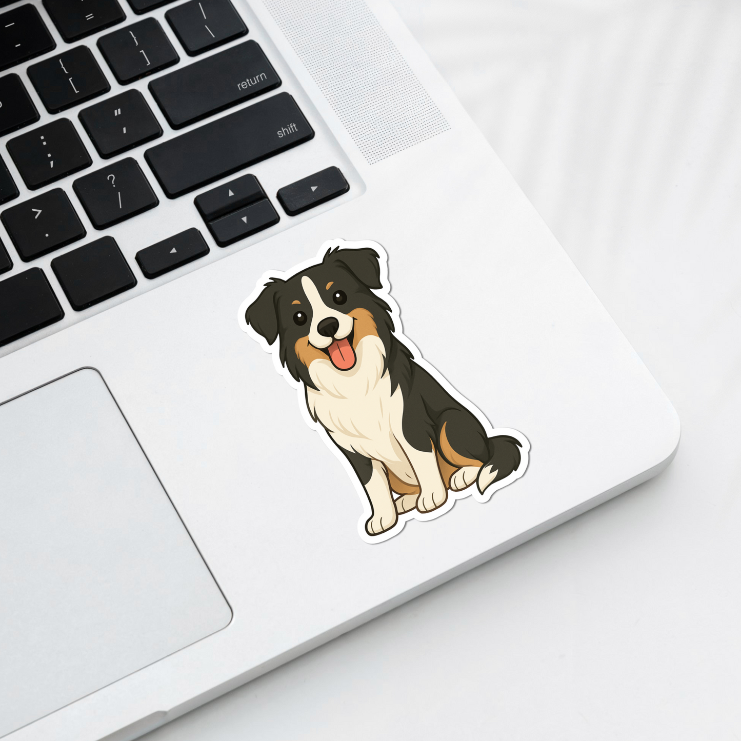 Custom Border Collie Dog Sticker - Tri-color | Personalized with Name