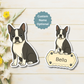 Custom Boston Terrier Dog Magnet - Black and White | Personalized with Pet Name