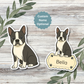 Custom Boston Terrier Dog Sticker - Black and White | Personalized with Name