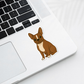Custom Boston Terrier Dog Sticker - Red and White | Personalized with Name