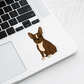 Custom Boston Terrier Dog Sticker - Seal and White | Personalized with Name