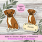 Personalized Boxer Dog Sticker - Brindle