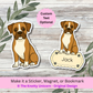 Personalized Boxer Dog Sticker - Fawn