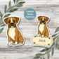 Custom Boxer Dog Sticker - Fawn | Personalized with Name