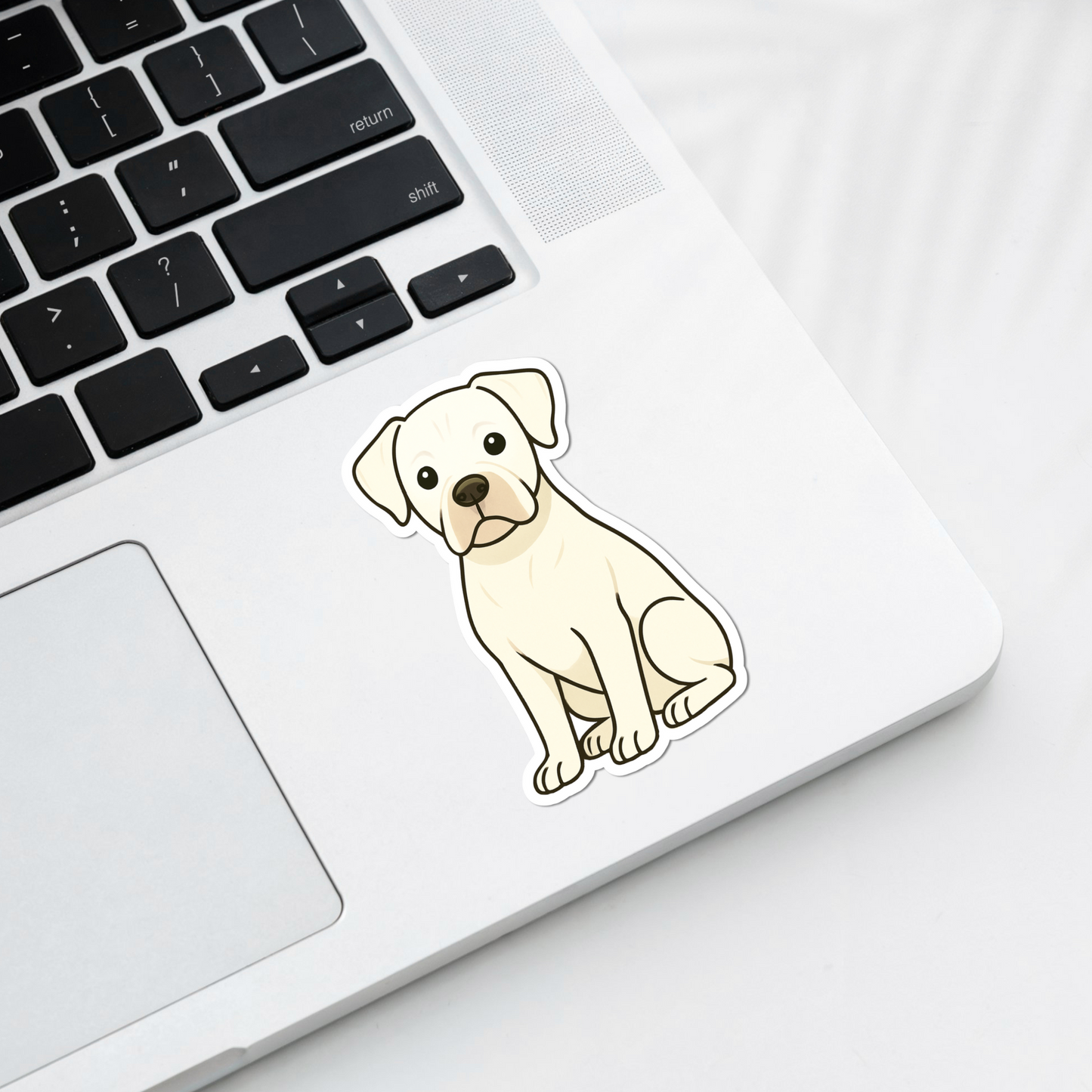 Custom Boxer Dog Magnet - White | Personalized with Pet Name