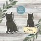 Custom Cane Corso Dog Sticker - Black | Personalized with Name