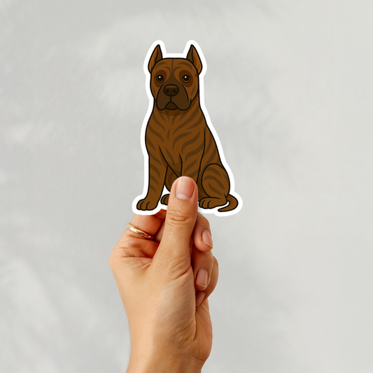 Autocollant personnalisé pour chien Cane Corso - Brindle | Personnalisable avec nom