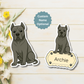 Custom Cane Corso Dog Magnet - Gray | Personalized with Pet Name